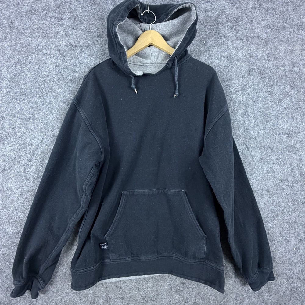 Charles River Apparel Reversible Hoodie Mens 2XL Black Kangaroo Pocket Pullover